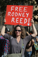Supporter Judy Morgan at the #blacklivesmatter march in Austin, Jan. 2015 Photo by Elizabeth Brossa