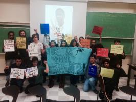Solidarity for Rodney after a screening of State v Reed at Barnard College, Columbia University